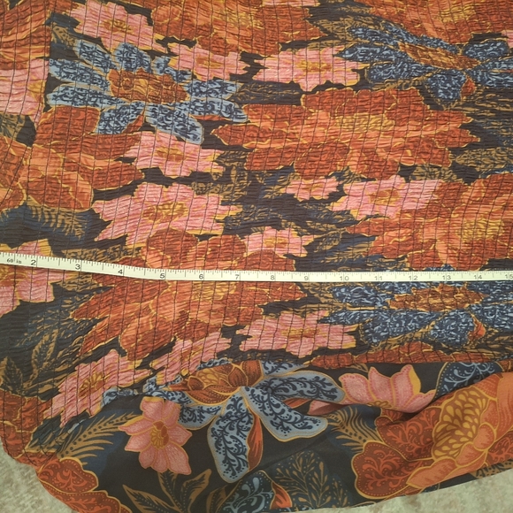 Farm Rio Garden Navy Smocked Mini Dress - Picture 15 of 16